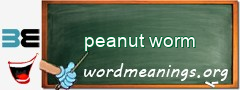 WordMeaning blackboard for peanut worm